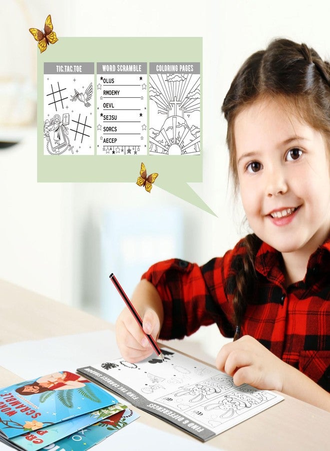 هونغداو مجموعة كتب أنشطة عيد الفصح المصغرة من هونغداو، 48 قطعة، بعنوان "قام المسيح"، للأطفال، تتضمن كتب تلوين مسيحية مصغرة، وألعابًا وأنشطةً تفاعلية، وهي مثالية كهدايا لحفلات عيد الفصح، أو حشو سلال الهدايا، أو لوازم مدرسية صفية. - Image 5