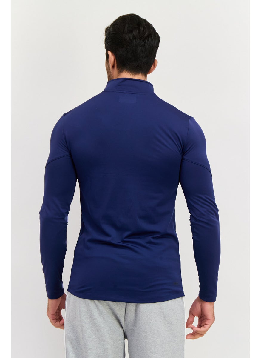 RBX Men Sportswear Fit Plain Long Sleeves Outdoor Sweatshirt, Navy  - Image 1