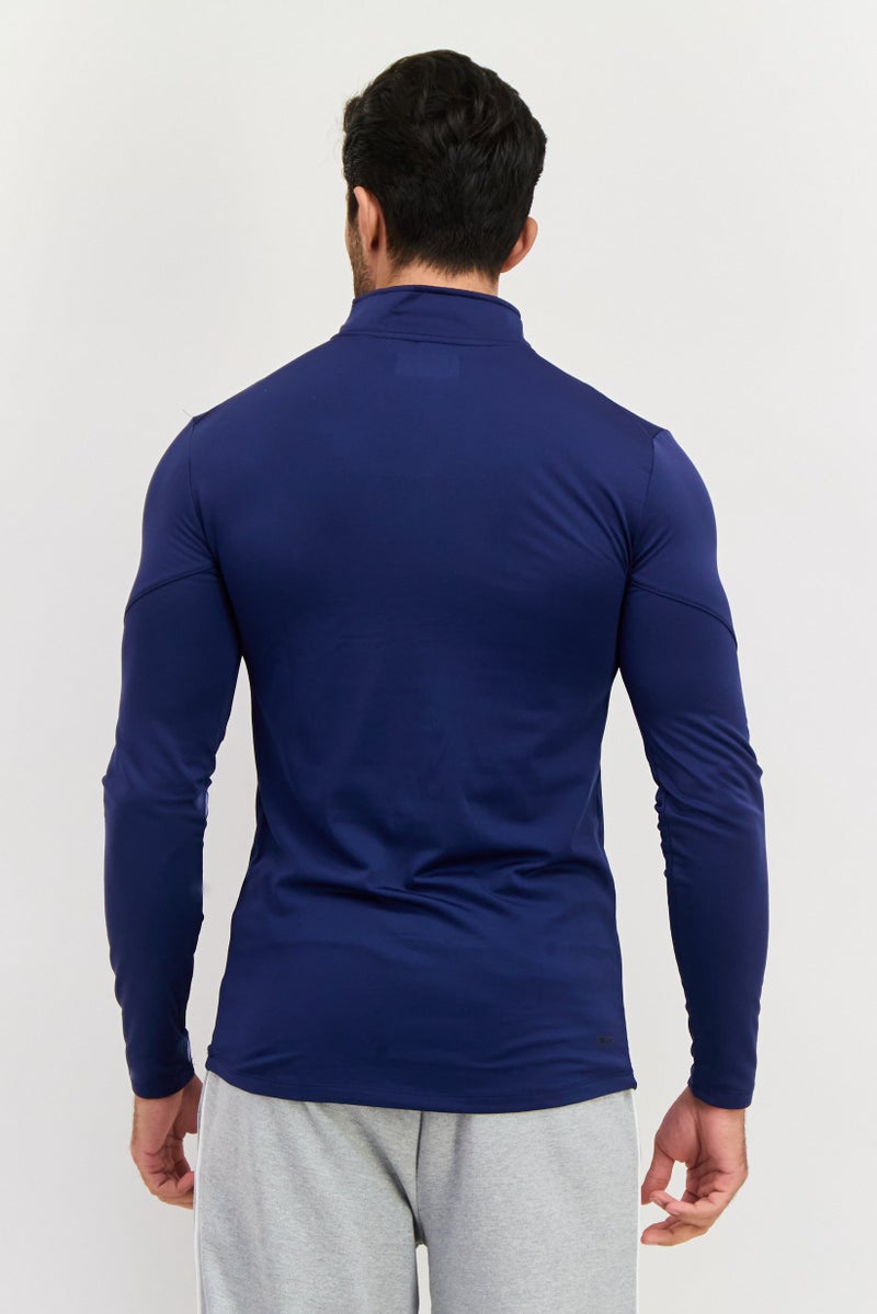 RBX Men Sportswear Fit Plain Long Sleeves Outdoor Sweatshirt, Navy - Image 1
