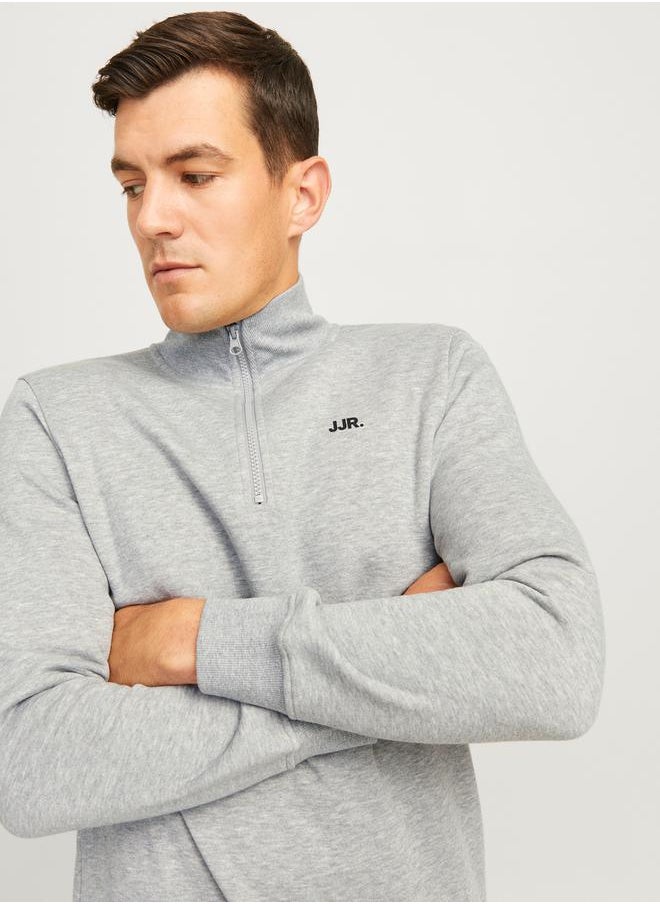 JJ Rebel by Jack & Jones Logo Detail Half Zip Sweatshirt  - Image 2