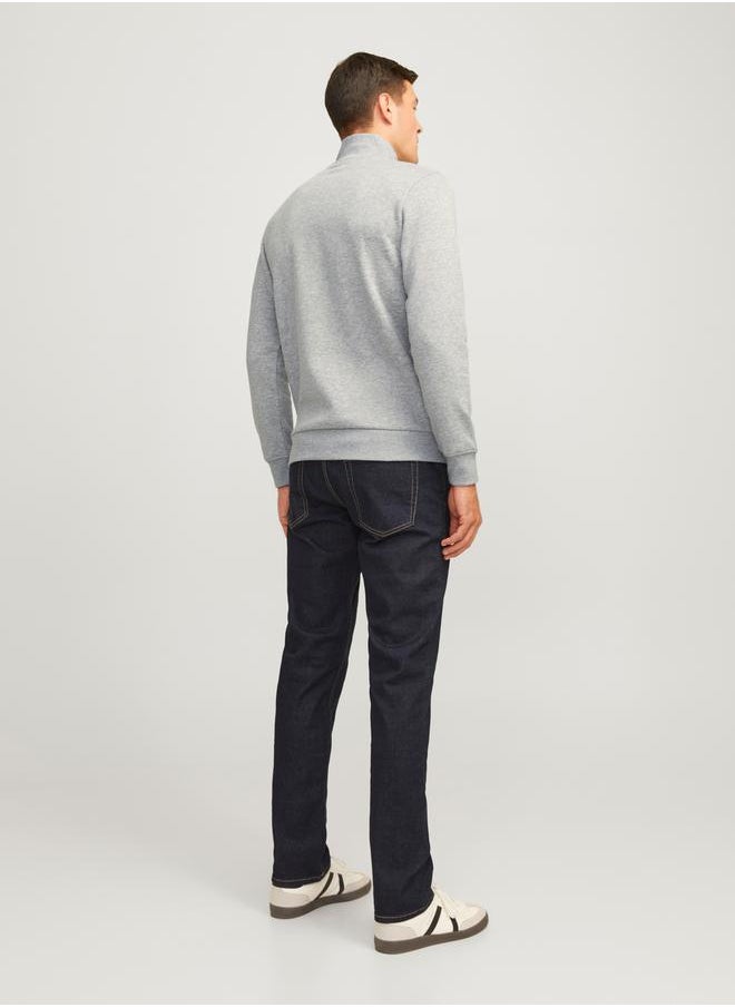 JJ Rebel by Jack & Jones Logo Detail Half Zip Sweatshirt  - Image 5