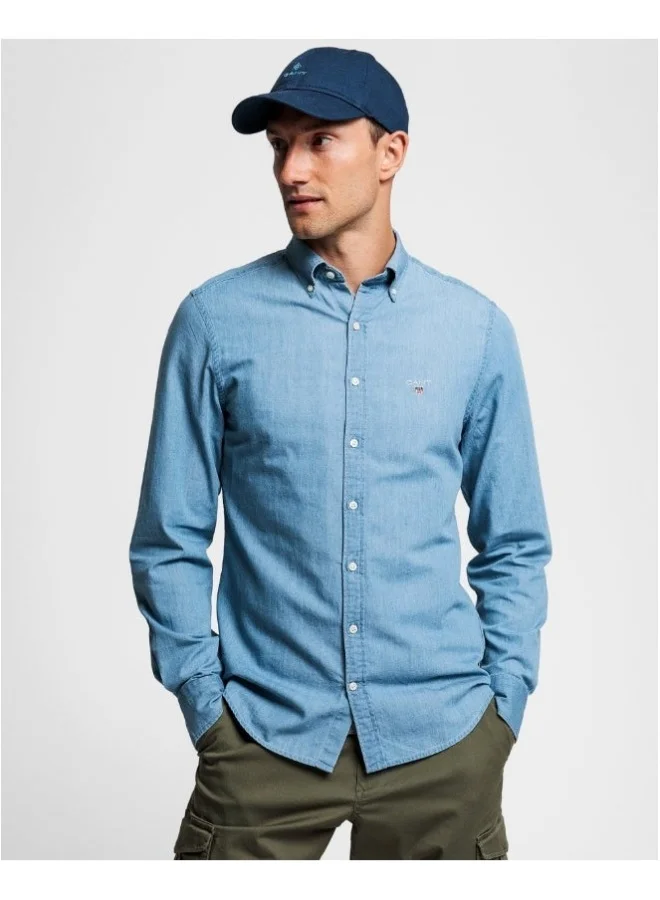 غانت Gant Slim Fit Indigo Shirt