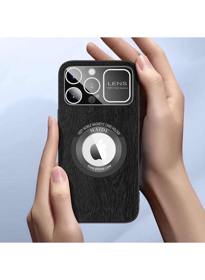 S-TOP Case For iPhone 14 MagSafe Magnetic Tree Texture PU Phone Case - Image 3