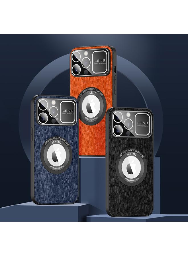 S-TOP Case For iPhone 14 MagSafe Magnetic Tree Texture PU Phone Case - Image 2