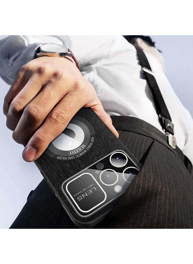 S-TOP Case For iPhone 14 MagSafe Magnetic Tree Texture PU Phone Case - Image 4