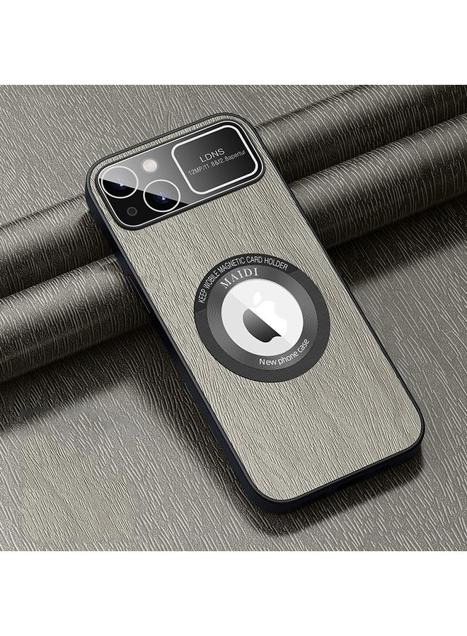 S-TOP Case For iPhone 14 MagSafe Magnetic Tree Texture PU Phone Case - Image 1