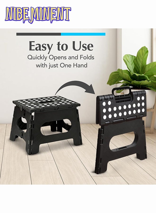 NIBEMINENT Folding Step Stool is Sturdy Enough to Support Adults and Safe Enough for Kids.  Opens Easy with One Flip.  Great for Kitchen, Bathroom or Bedroom  - Image 4