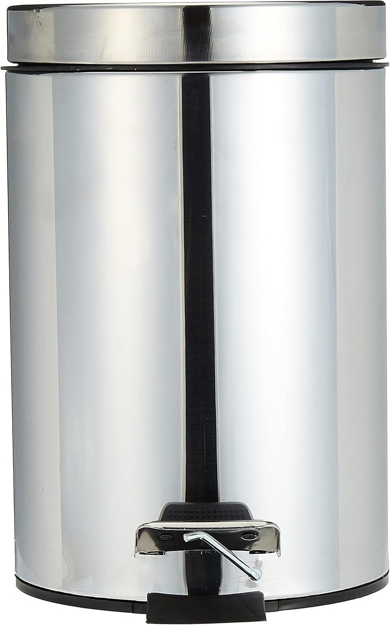 Vague Stainless Steel Pedal Bin, 3 Litre Capacity, Silver - Image 1