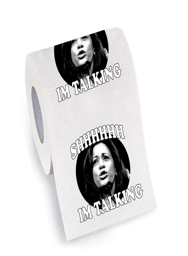 LEMONSODA Kamala Harris Funny Political Toilet Paper Rollby Gagster - TP Prank Democrat & Republican Gift, Election Joke Gifts, White Elephant Gift Exchange, Secret Santa (SHHH Im Talking!) - Image 1