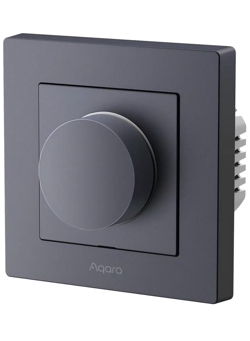 Aqara Aqara Dimmer Wall Light Switch H2 EU,Thread/Zigbee Protocol,2-in-1 Neutral,Single Switch,200W,for Dimmable LED/CFL/incandescent/Halogen/ELV Lights,Supports Apple Home,Alexa,Google and Matter,Black - Image 2