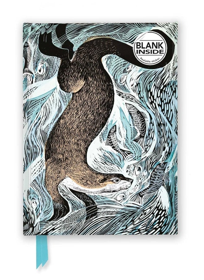 null - Angela Harding: Fishing Otter (Foiled Blank Journa - Image 1