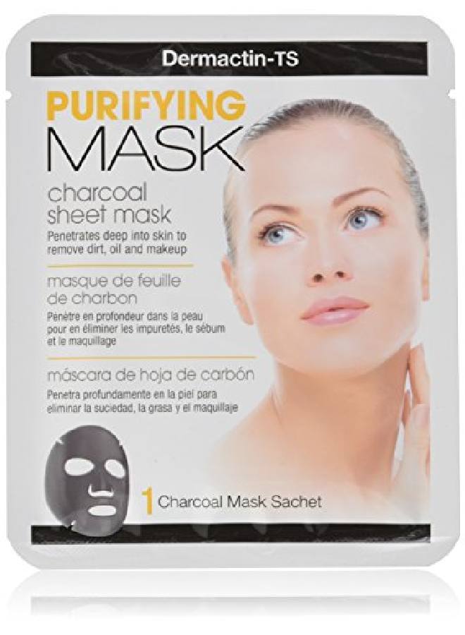 Dermactin Ts 4 Piece Pore Refining Boxed Charcoal Sheet Mask - Image 1