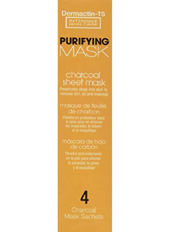 Dermactin Ts 4 Piece Pore Refining Boxed Charcoal Sheet Mask - Image 5