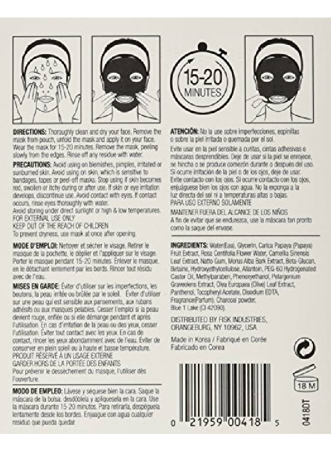 Dermactin Ts 4 Piece Pore Refining Boxed Charcoal Sheet Mask - Image 4