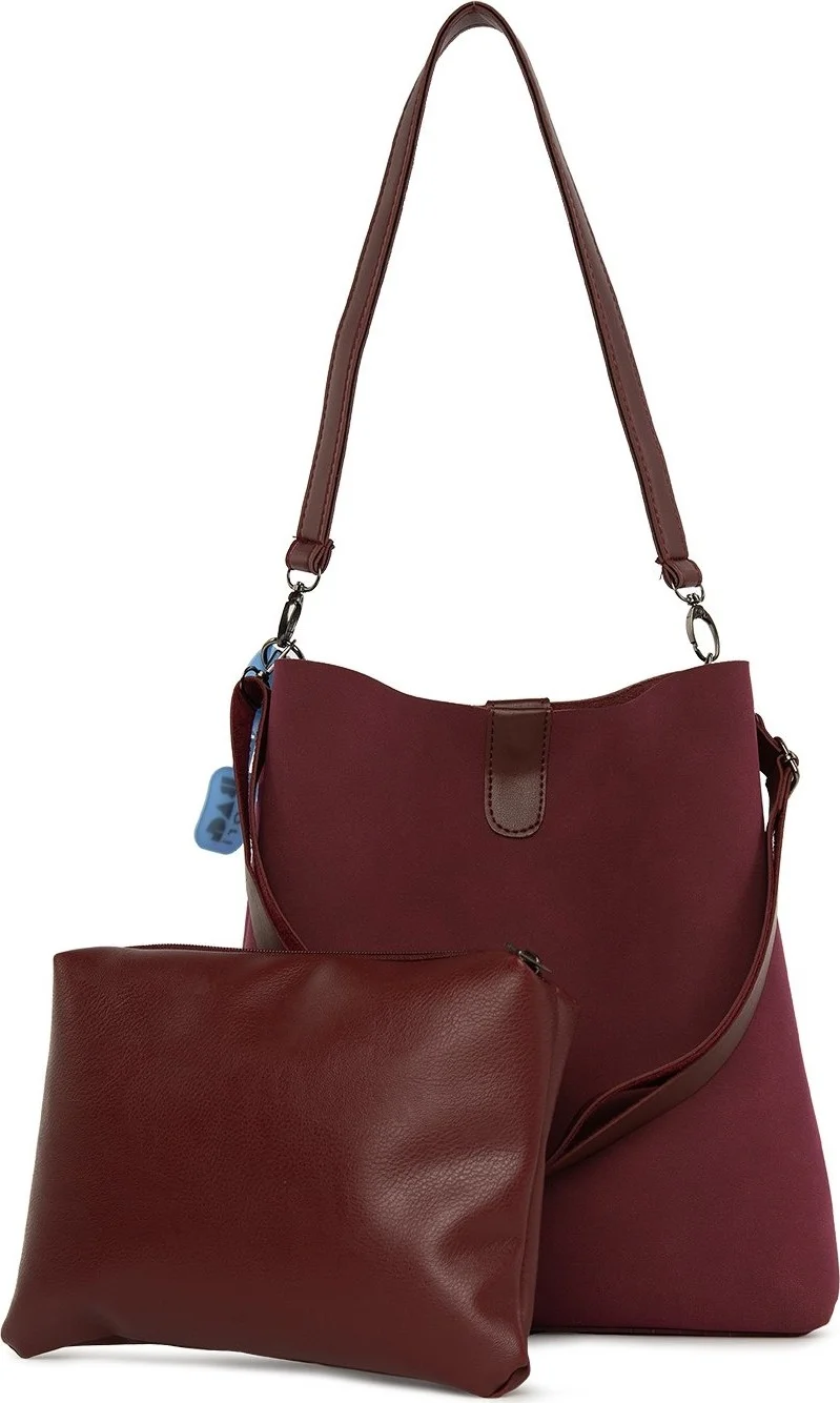 Bagmori Claret Red Unit Magnetic Nubuck Bag