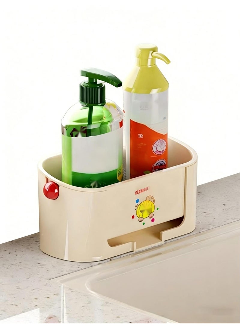 Sink draining rack, kitchen sponge, rag draining rack, bowl rack, countertop, large-capacity rag, dishwashing and storage rack - Image 2