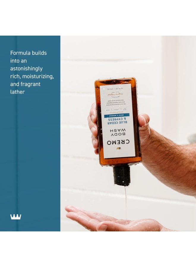 cremo غسول الجسم كريمو للرجال، عطر خشبي مع لمحات من قشر الليمون، السرو والأرز، 16 أونصة سائلة - Image 5