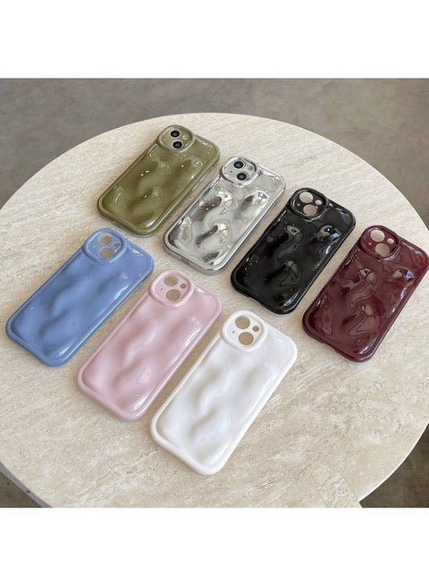 Solid Color Creative Meteorite Pattern For IPhone15pro Max Mobile Phone Case Apple 16 13/14 Women-Color:Xym Meteorite Pattern Imd Wine Red-Applicable Model:14Promax (without Packaging)