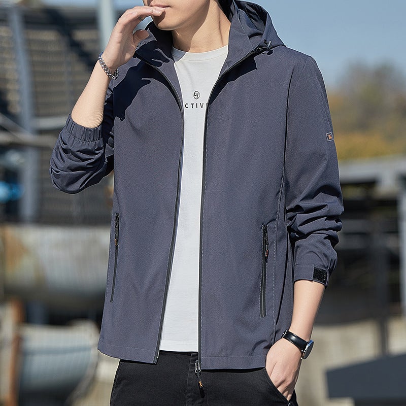 Jacket Men'S Coat American Slim-Fit Trendy Brand Heavy Cap-Off Workwear Casual Charge Clothes For Men - Image 1
