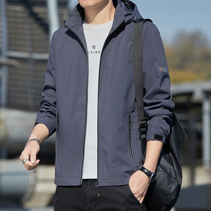 Jacket Men'S Coat American Slim-Fit Trendy Brand Heavy Cap-Off Workwear Casual Charge Clothes For Men - Image 3