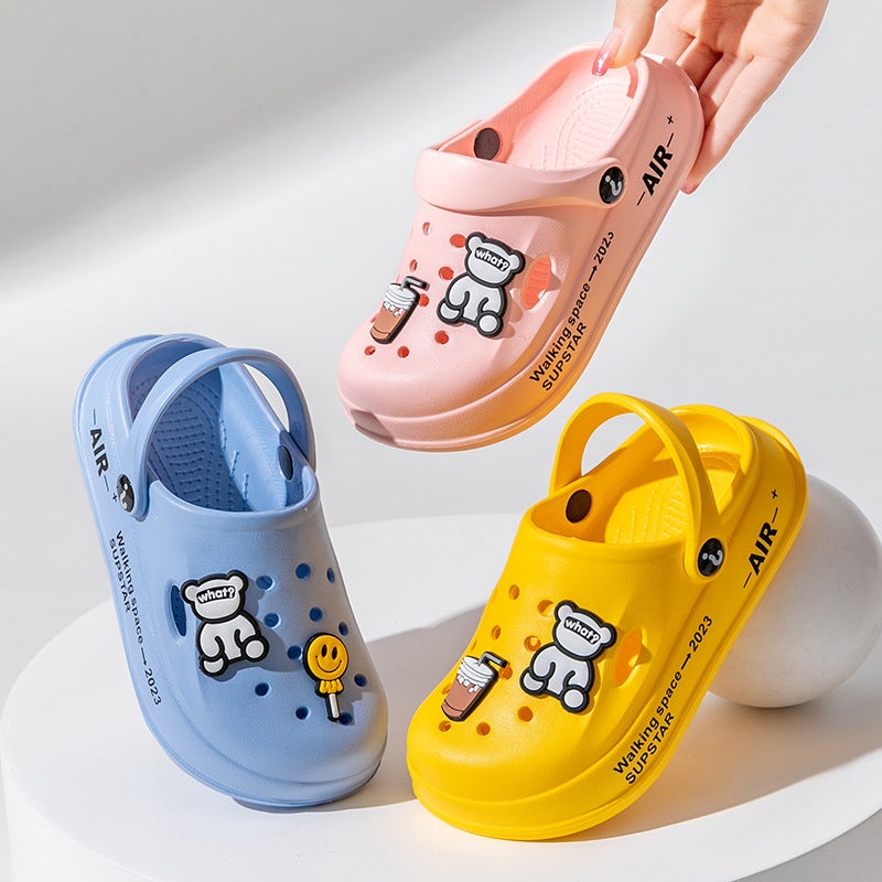 Children'S Slippers Summer Girls Non-Slip Boys Baotou Children Soft Sole Cave Shoes Baby Slippers - Image 4