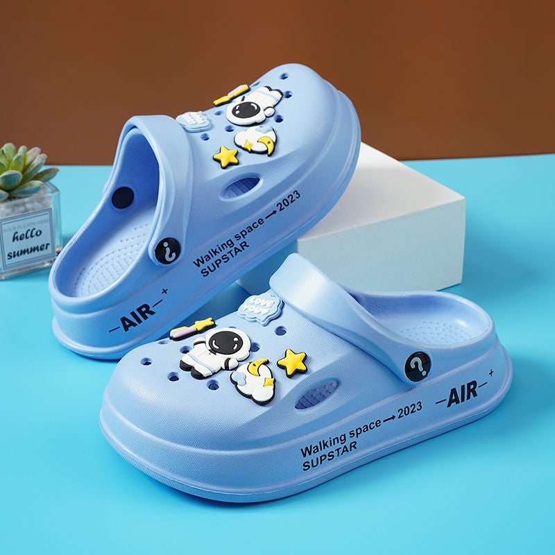 Children'S Slippers Summer Girls Non-Slip Boys Baotou Children Soft Sole Cave Shoes Baby Slippers - Image 1