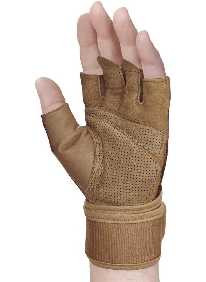 هاربينجر قفازات هارب برو WRISTWRAP 2.0 - لون تان، مقاس صغير - خفيفة الوزن بدون أصابع مع حماية معصم معززة - Image 3