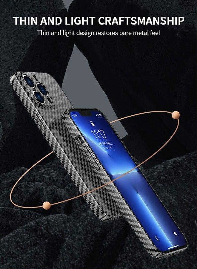 GROIC Compatible with iPhone14 Pro MaxCase, Carbon Fiber Slim Phone Shell, MagSafe Accessories, Shock Resistant Case, Support Wireless Charging Cover 6.7 Inch - Image 3