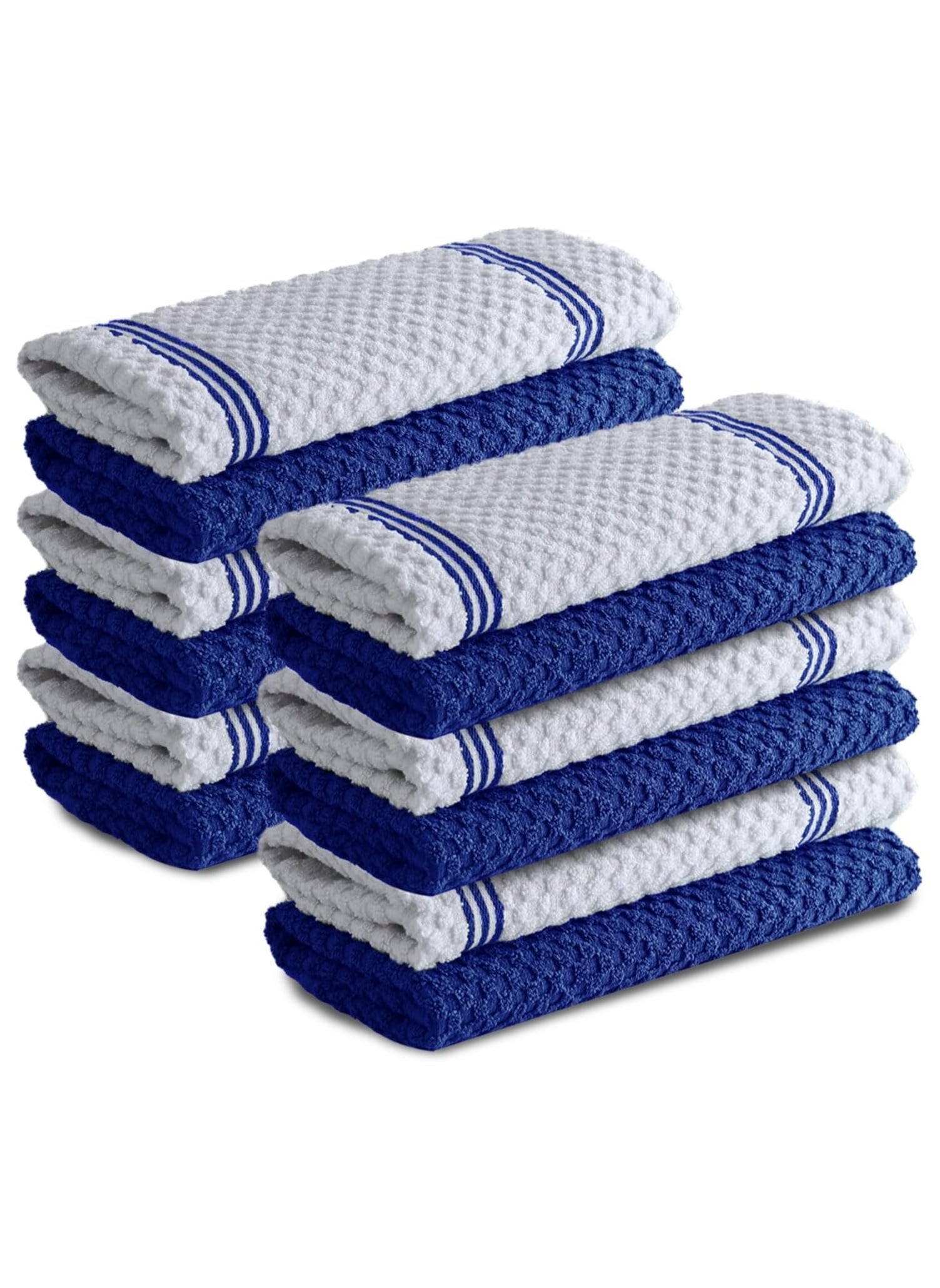 Infinitee Xclusives Infinitee Xclusives Premium Kitchen Towels - Blue [Pack of 12] 100% Cotton Kitchen Hand Towels 15 x 25 Inches - Dish Towels for Kitchen 