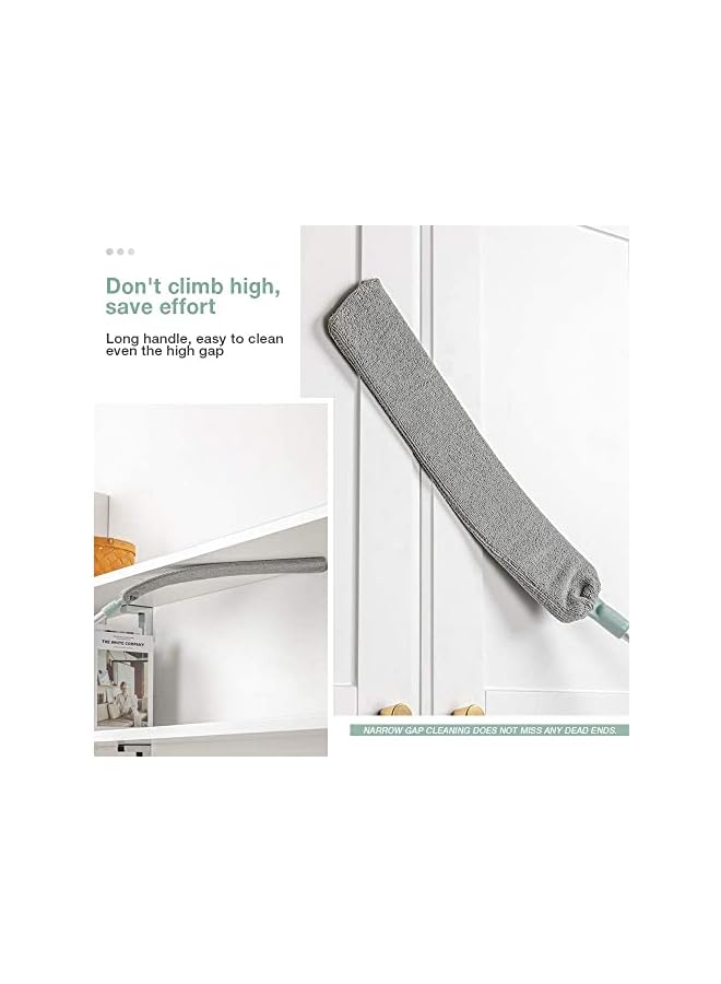 PROMASS Removable and Washable Gap Dust Cleaning Artifact, Microfiber Duster with Extension Pole, Removable and Washable Telescopic Dust Collector for Home Bedroom Kitchen - Image 3