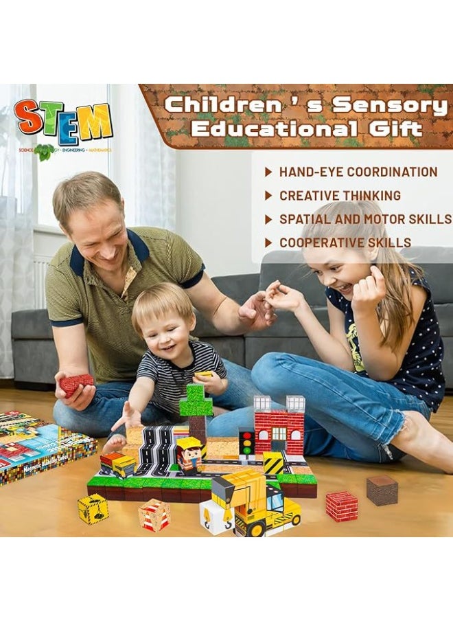 General Magnetic Building Magnetic Building Magnetic Block Building Blocks Montessori Children's Educational Toys Assembling Game Gifts for Family and Friends  - Image 2
