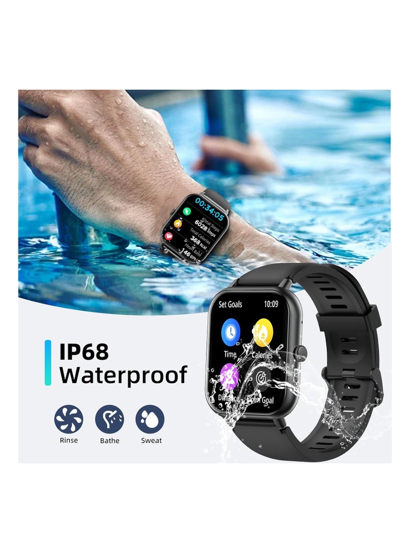 PEJE PEJE ZW01 Smartwatch - 1.83" Display, Bluetooth Calls, 15-Day Battery, IP68 Waterproof, 123+ Sports Modes, SpO2/HR/Sleep Monitor, Prayer Alerts,Smart watch Compatible Android iOS (Black) - Image 4