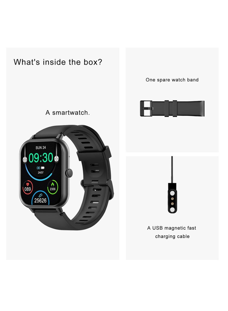 PEJE PEJE ZW01 Smartwatch - 1.83" Display, Bluetooth Calls, 15-Day Battery, IP68 Waterproof, 123+ Sports Modes, SpO2/HR/Sleep Monitor, Prayer Alerts,Smart watch Compatible Android iOS (Black) - Image 5