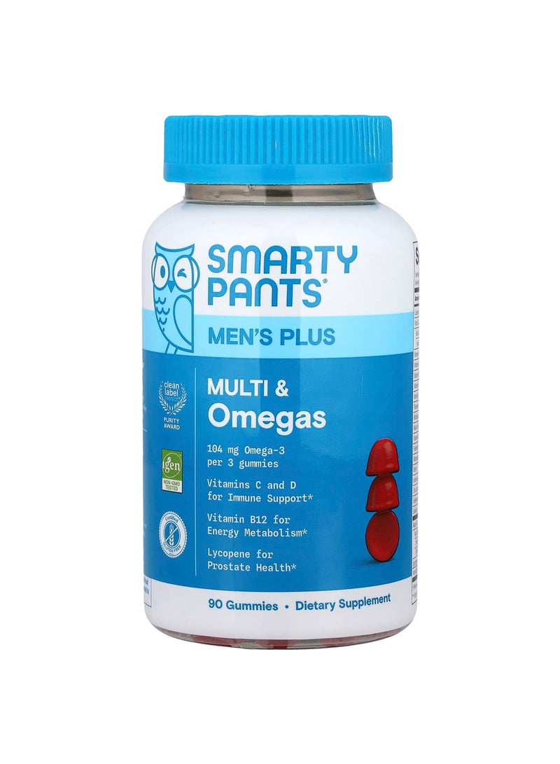 Men's Plus Multi & Omegas, Raspberry Lemonade, 90 Gummies