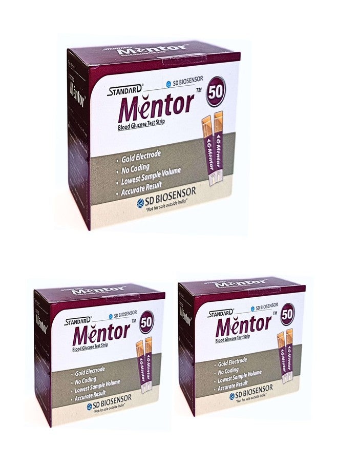 STANDARD Mentor Blood Glucose Test Strips (Pack of 150) - Glucometer Strips - Image 1