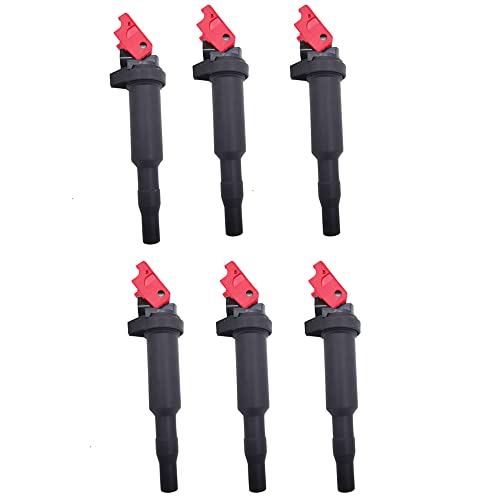 6 قطع من ملف الإشعال عالي الأداء من ARKAUTO نوع بوش UF592 12137594937 لسيارات BWM 1 3 4 5 6 7 M POWER SEREIS X1 X3 X5 X4 X6 Z4 ActiveHybrid EF SERIES هيكل N51 N52 N53 N54 N55 S55 25 30 30T V6