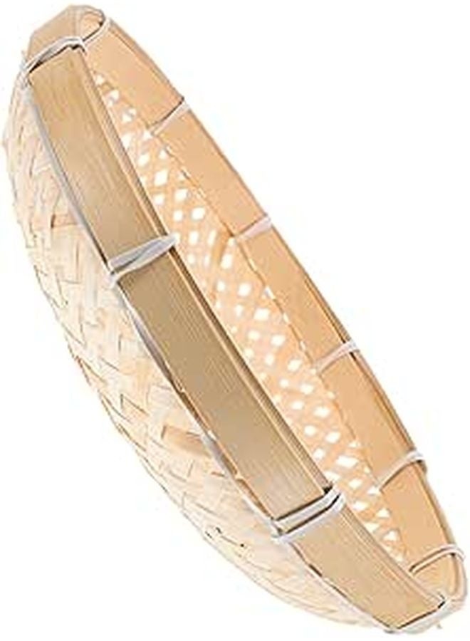 Natural Bamboo Fruit Vegetable Basket Hand Woven Round Storage Container Kitchen Garden Organizer - Image 1
