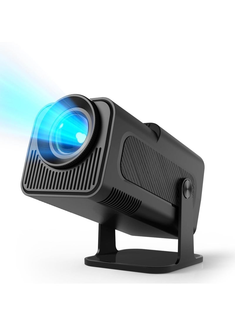 HY320 Mini Portable Auto Keystone Projector - 4K FHD 1080P Smart Projector with 10000 Lumens, WiFi 6, BT 5.0, 180 Degree Rotation, Built-in Android 11.0 - Compact Home Theater Experience  - Image 1