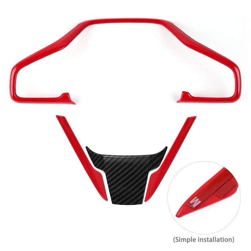 Thenice for 10th Gen Civic Interior Decaration Sticker Compatible wit Honda Civic 2021 2020 2019 2018 2017 2016 -Red - Image 2