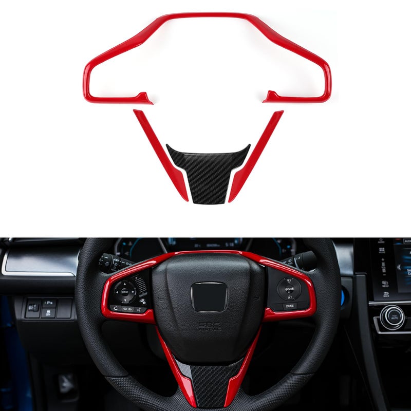 Thenice for 10th Gen Civic Interior Decaration Sticker Compatible wit Honda Civic 2021 2020 2019 2018 2017 2016 -Red - Image 1