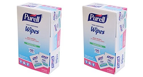 GOJO : مناديل تعقيم اليدين المبللة مسبقًا PURELL، 5 × 7، 100/علبة -:- تُباع كحزمتين من - 100 - / - إجمالي 200 لكل منهما - Image 1