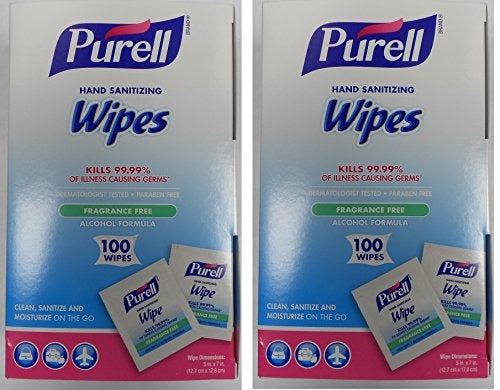 GOJO : مناديل تعقيم اليدين المبللة مسبقًا PURELL، 5 × 7، 100/علبة -:- تُباع كحزمتين من - 100 - / - إجمالي 200 لكل منهما - Image 4