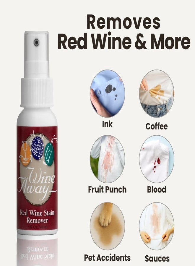 Wine Away Red Wine Stain Remover - For Clothing, Carpet, and Fabrics - Removes Fresh and Dried stains. 2-oz. Travel-friendly size - Image 3