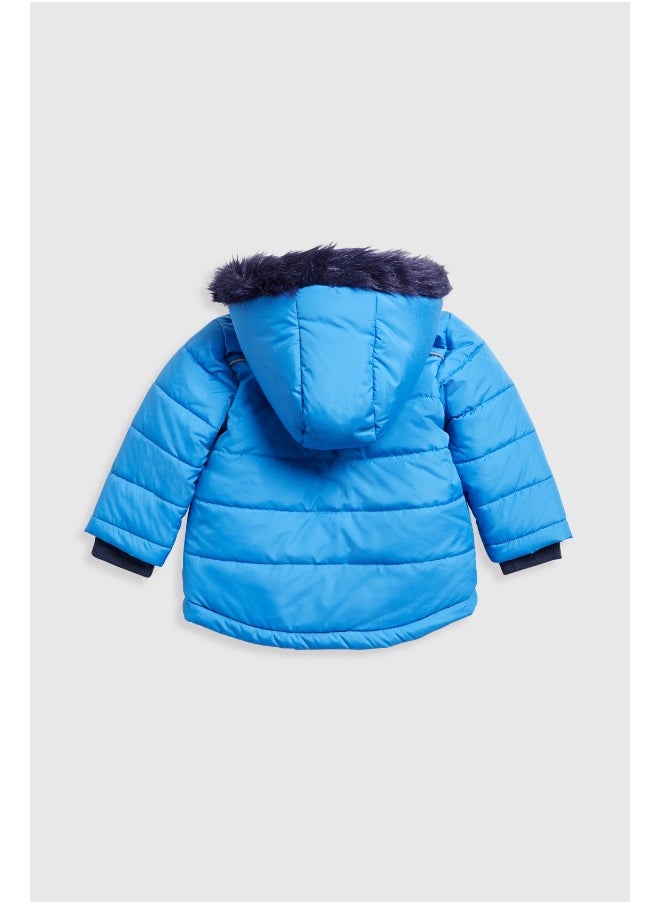 mothercare Blue Parka Jacket  - Image 2