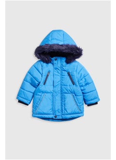 mothercare Blue Parka Jacket  - Image 1