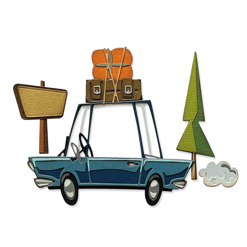 Sizzix Thinlits Die Set 25PK Road Trip Colorize by Tim Holtz 666288 MultiColour