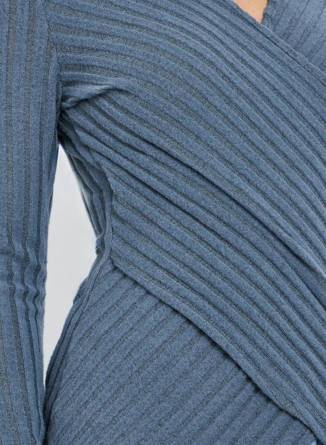 ستايلي بلوزة محبوكة بقصة ملتفة - Image 3