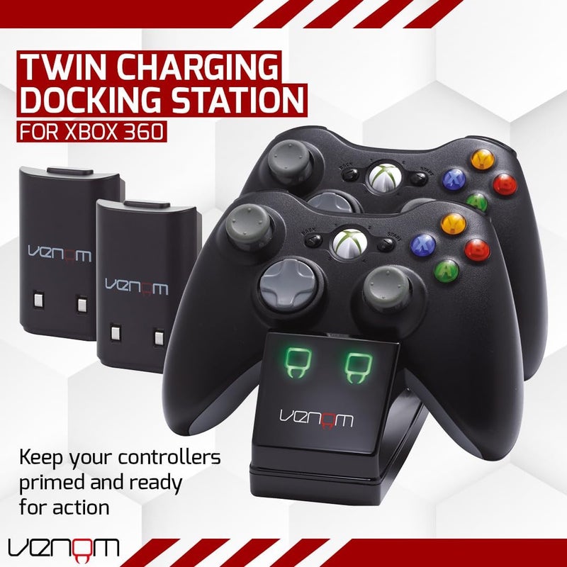 Venom Xbox 360 Twin Docking Station with 2 x Rechargeable Battery Packs (Xbox 360) - Image 2