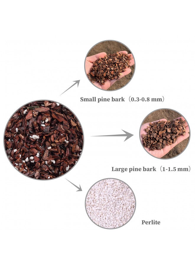 Doter Orchid Potting Mix Orchid Bark, Mix Pine Bark and Perlite, Good Drainage and Water Retention (1 Quart) - Image 3