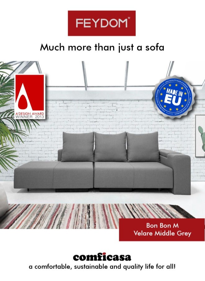 COMFICASA FEYDOM BonBon M: The Multifunctional Modular Sofa - Velare Mid Grey 